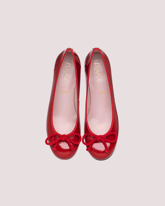 JOANNA RED PATENT BALLET FLATS
