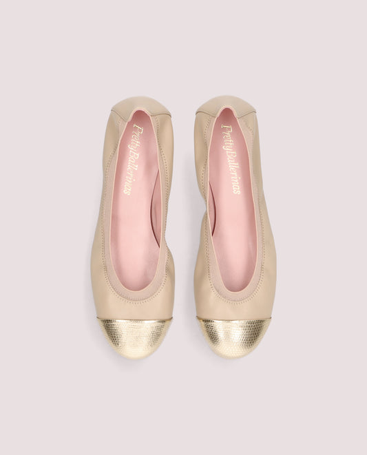 SHIRLEY LUMINA GOLDEN BALLET FLATS