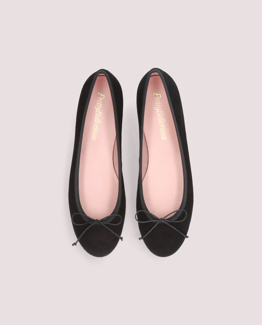 NICOLE ANGELIS BLACK BALLET FLATS