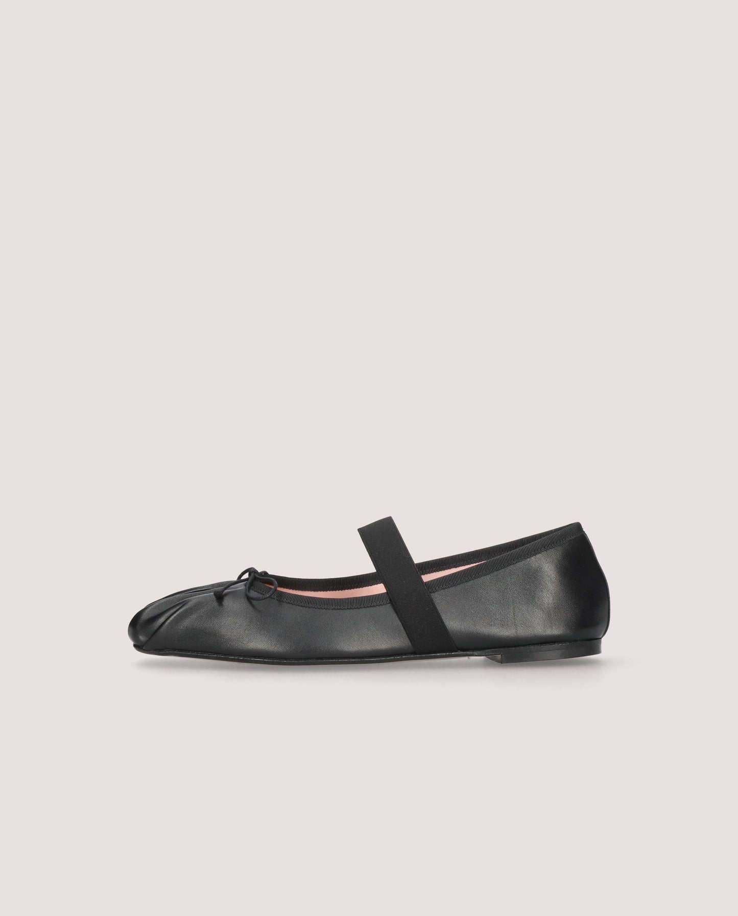 CAMILE COTON BLACK BALLET FLATS
