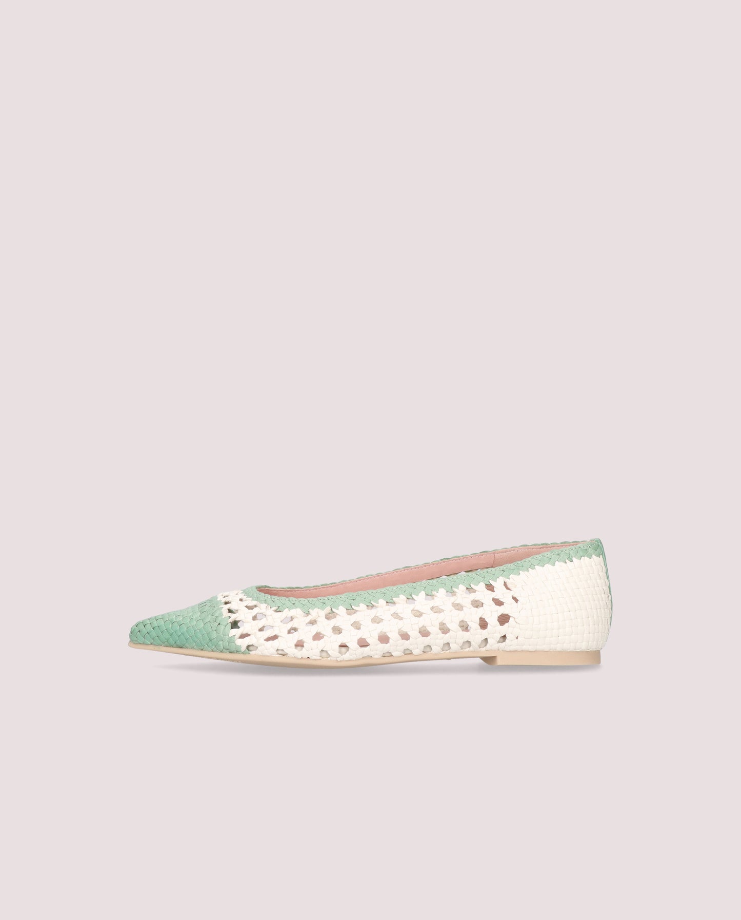 ELLA CHESS BIANCO BALLET FLATS