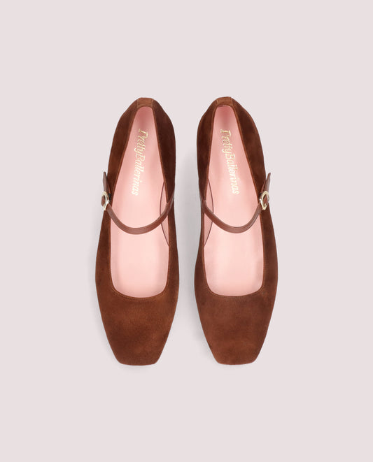 CAMILLE ANGELIS BROWN BALLET FLATS