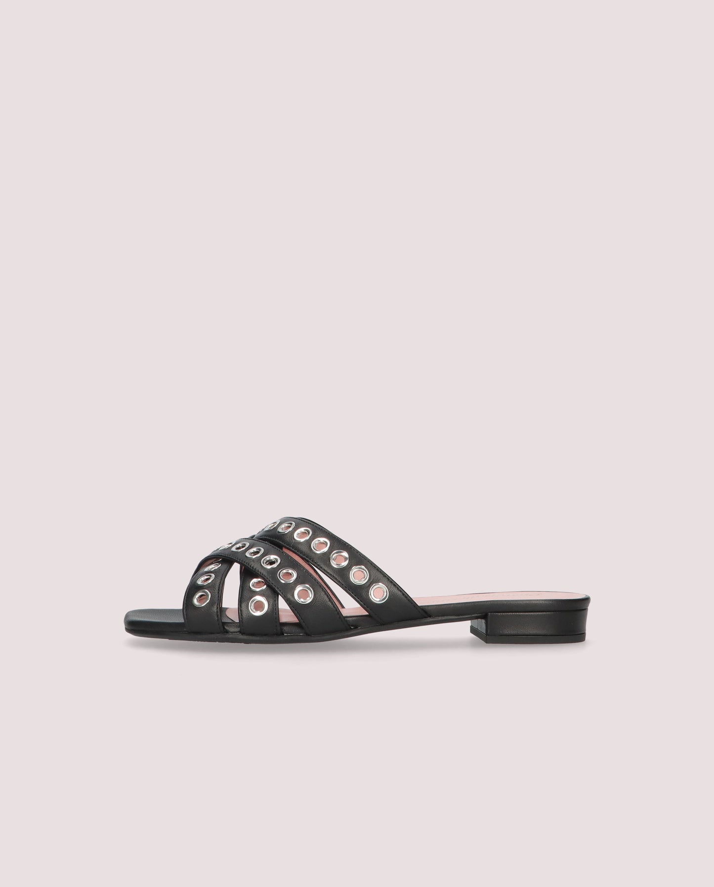 OLIVIA COTON BLACK SANDALS