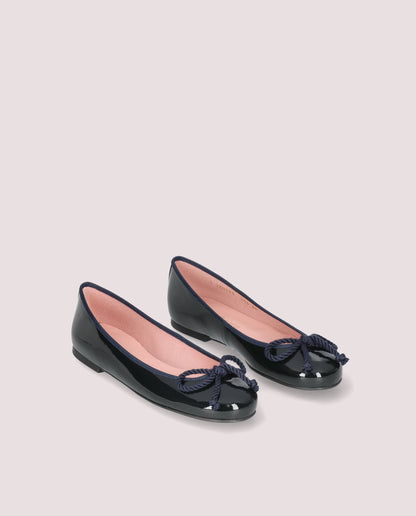 ROSARIO NAVY PATENT BALLET FLATS