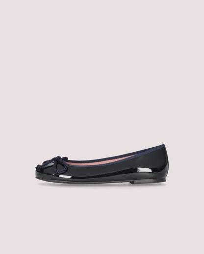 ROSARIO NAVY PATENT BALLET FLATS