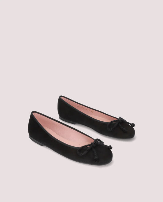 ROSARIO BLACK SUEDE BALLET FLATS