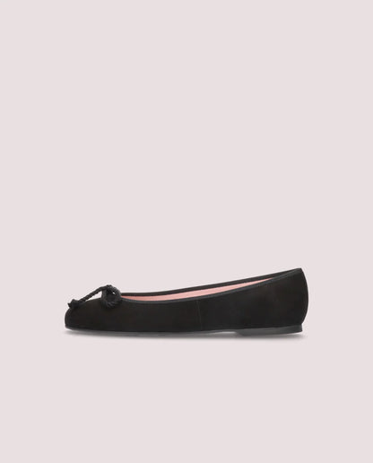 ROSARIO BLACK SUEDE BALLET FLATS