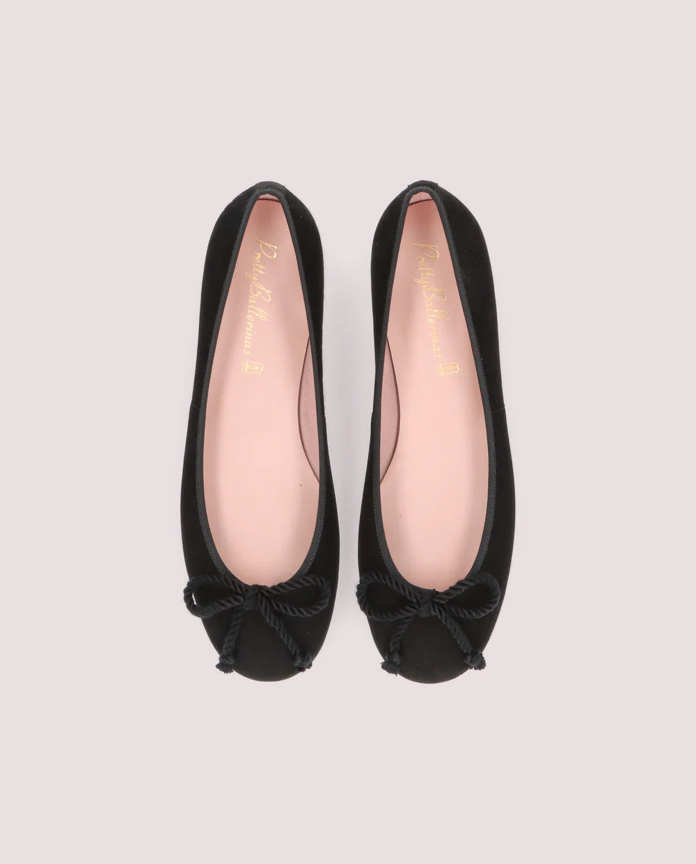 ROSARIO BLACK SUEDE BALLET FLATS