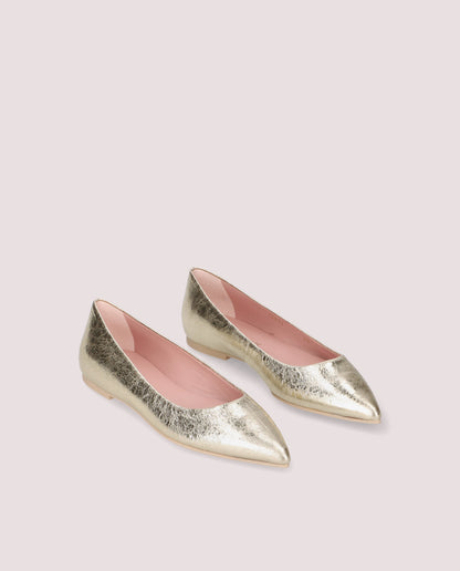 ELLA CHANDRA METALLIC BALLET FLATS