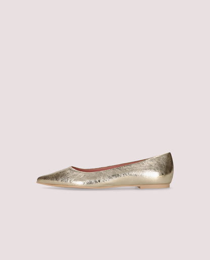 ELLA CHANDRA METALLIC BALLET FLATS