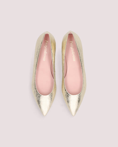 ELLA CHANDRA METALLIC BALLET FLATS