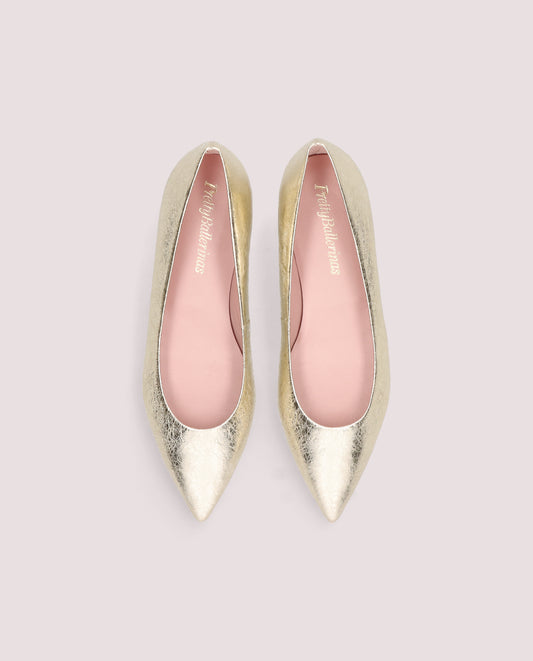 ELLA CHANDRA METTALIC BALLET FLATS