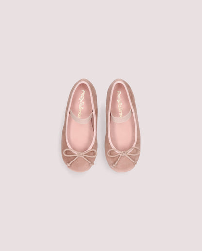 HANNAH VELVET BOW GIRLS SHOES