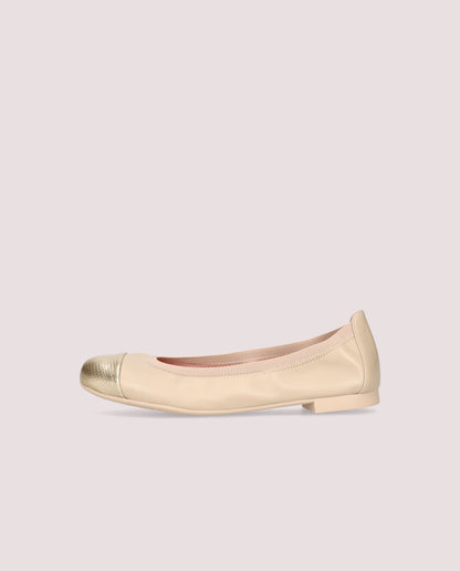 SHIRLEY LUMINA GOLDEN BALLET FLATS