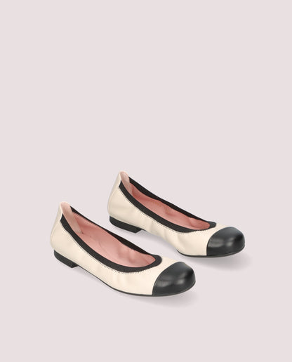 SHIRLEY COTON NEGRO BALLET FLATS