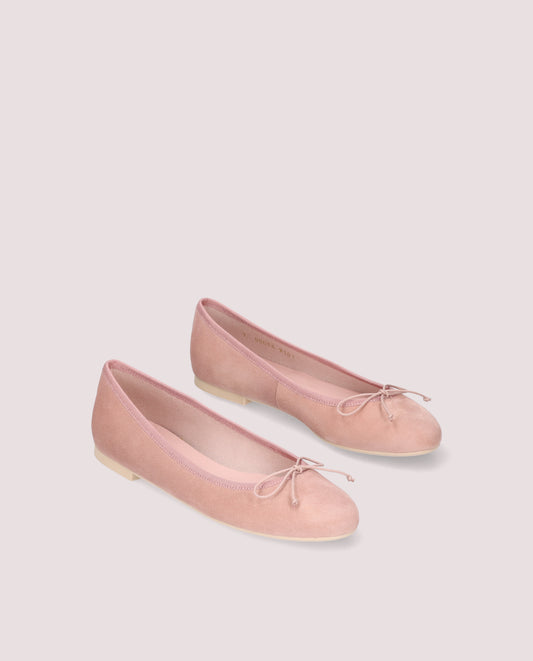 NICOLE BLUSH SUEDE BALLET FLATS