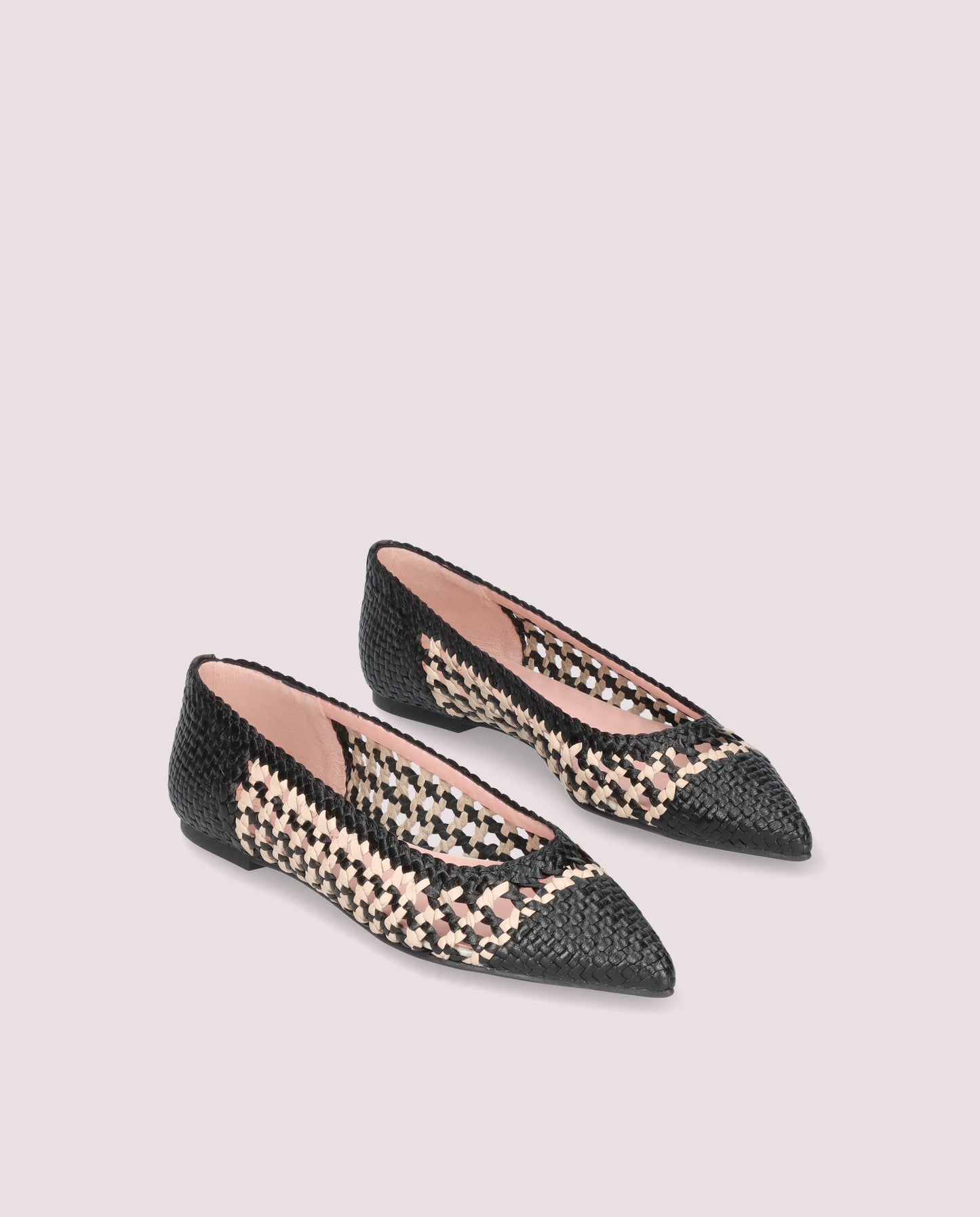 ELLA CHESS WOVEN BALLET FLATS