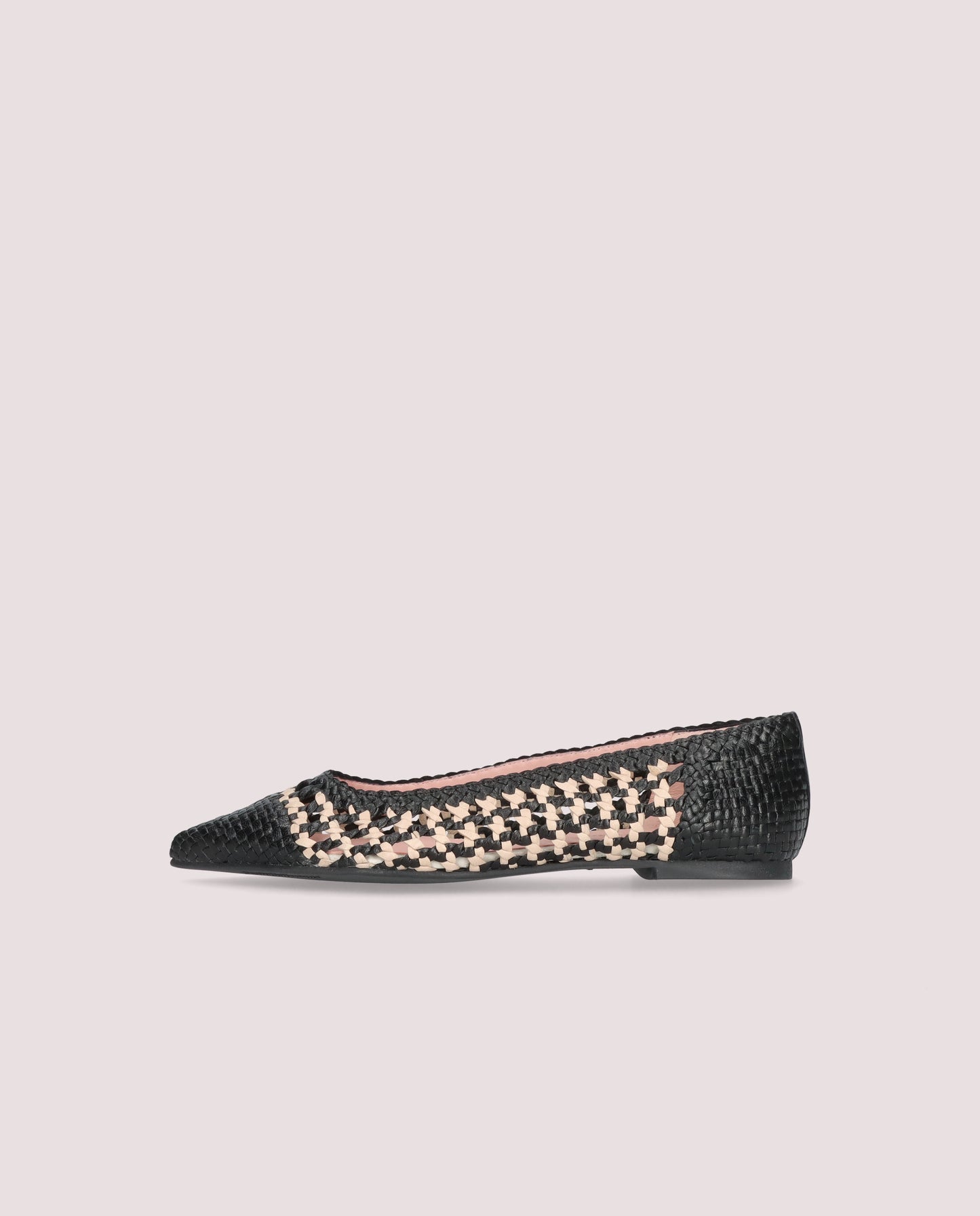 ELLA CHESS WOVEN BALLET FLATS