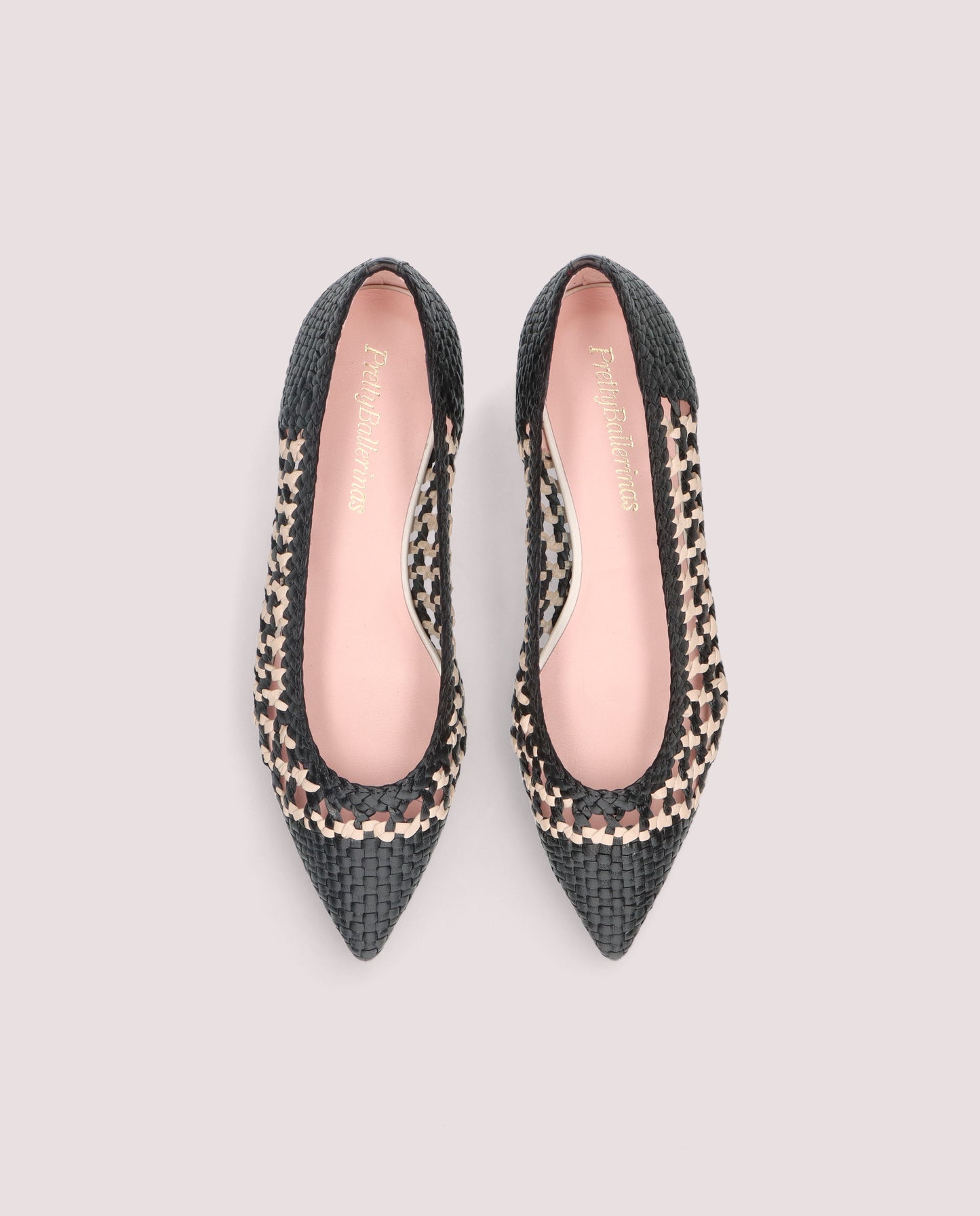 ELLA CHESS WOVEN BALLET FLATS