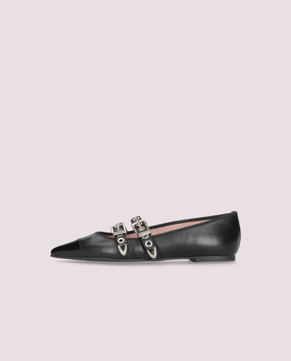 ELLA SHADE BLACK BALLET FLATS