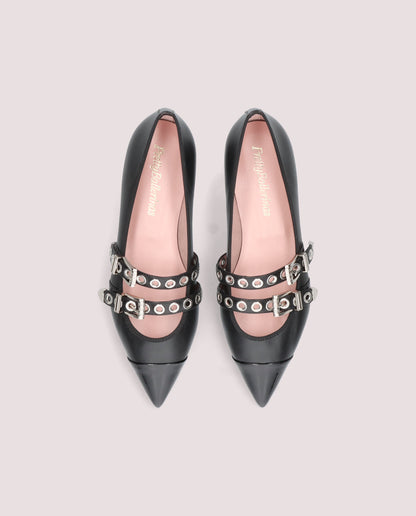 ELLA SHADE BLACK BALLET FLATS