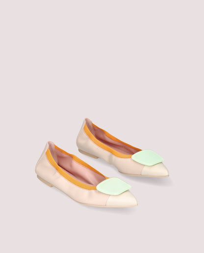 ELLA COTON PEARL BALLET FLATS