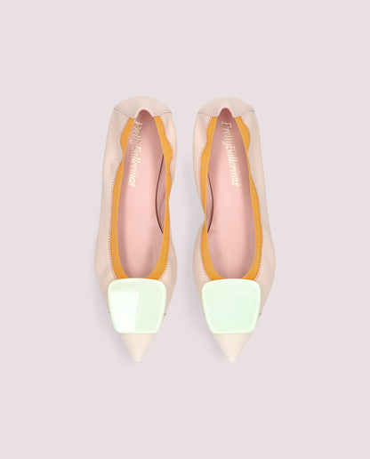 ELLA COTON PEARL BALLET FLATS