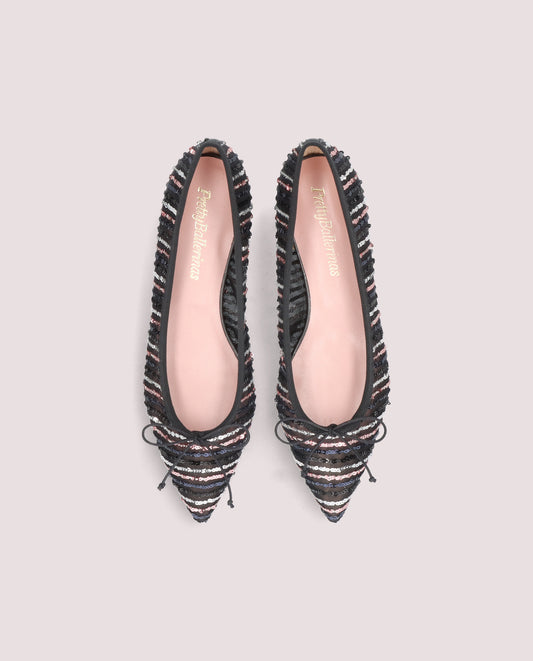 ELLA ROCHE BLACK BALLET FLATS