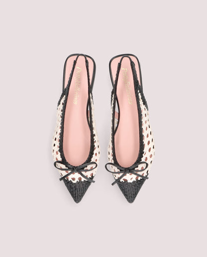 YVETTE CHESS BLACK BALLET FLATS