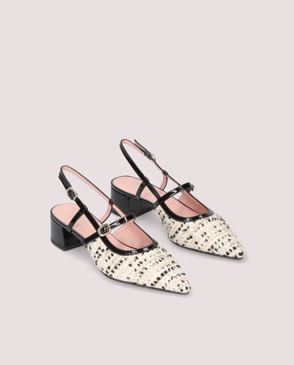 KENDALL HEELS IN TWEED