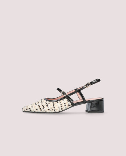 KENDALL HEELS IN TWEED