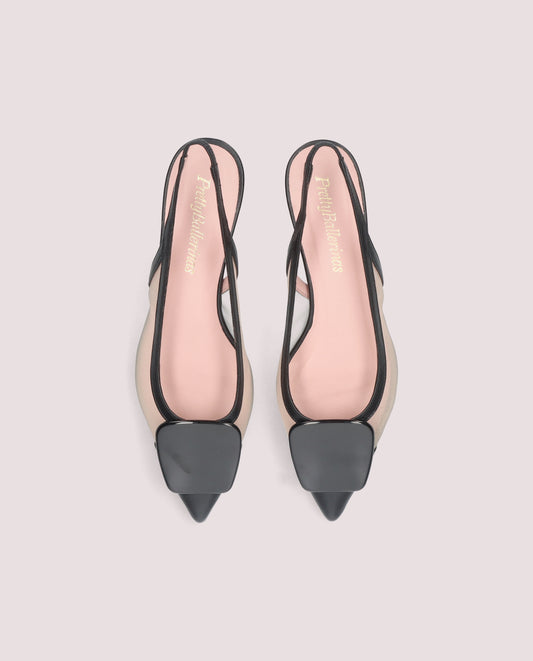 KENDALL COTON BLACK KITTEN HEELS