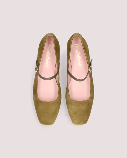 CAMILLE MILITARY GREEN BALLET FLATS
