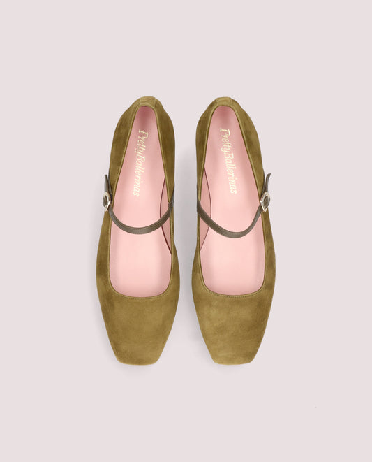CAMILLE MILITARY GREEN BALLET FLATS