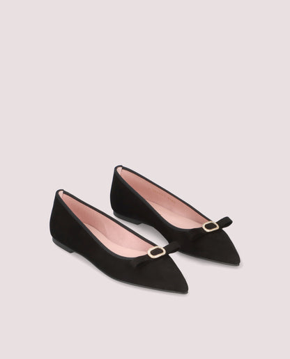 ELLA ANGELIS BLACK BALLET FLATS