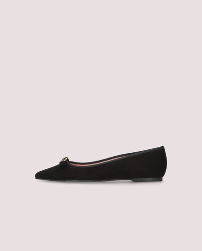 ELLA ANGELIS BLACK BALLET FLATS