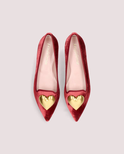 ELLA AFRODITE-DO BURGUNDY BALLET FLATS
