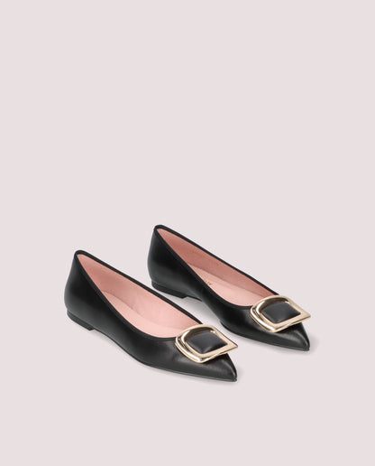 ELLA COTON BLACK BALLET FLATS