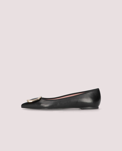 ELLA COTON BLACK BALLET FLATS