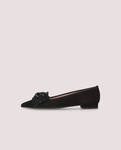 CLEMENTINE ANGELIS BLACK BALLET FLATS