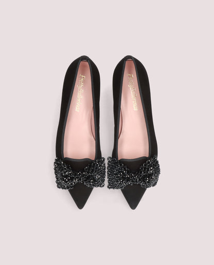 CLEMENTINE ANGELIS BLACK BALLET FLATS