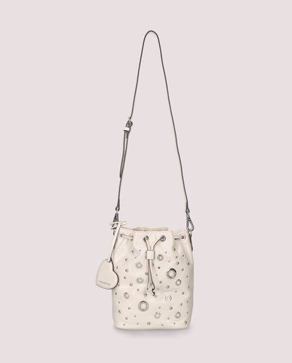 WHITE PATENT LEATHER HANDBAG